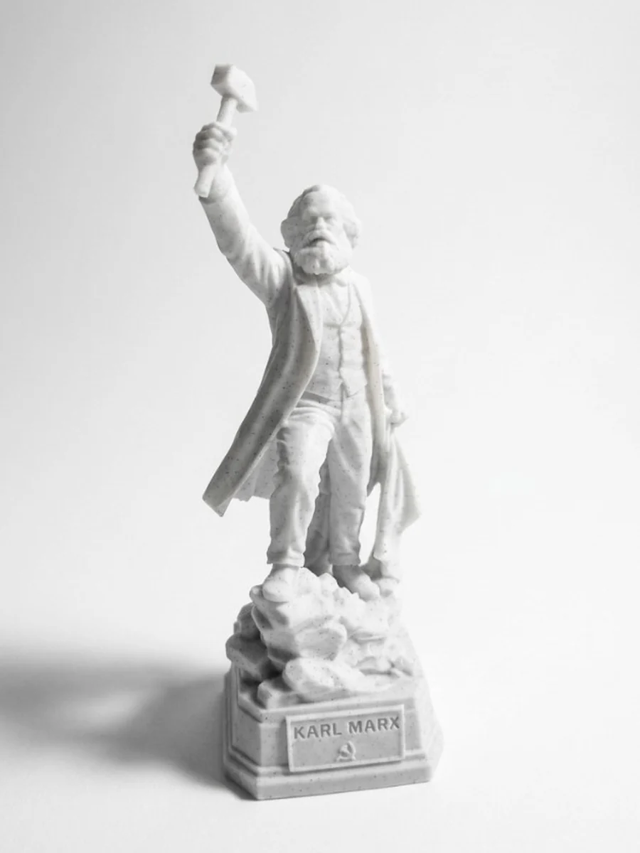 Estatua Karl Marx: figura impresa