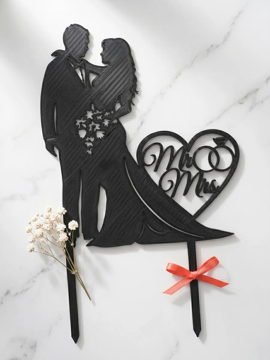 Cake topper de boda Mr & Mrs